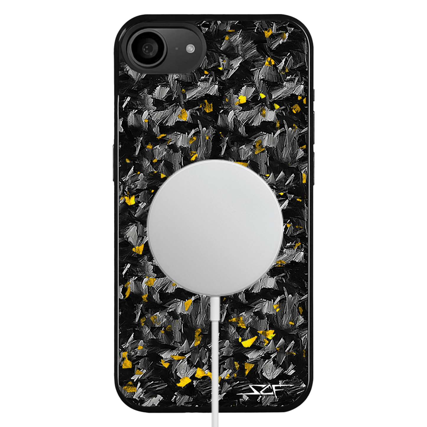 iPhone | Gold Flake Real Forged Carbon Fiber Phone Case | CLASSIC Series