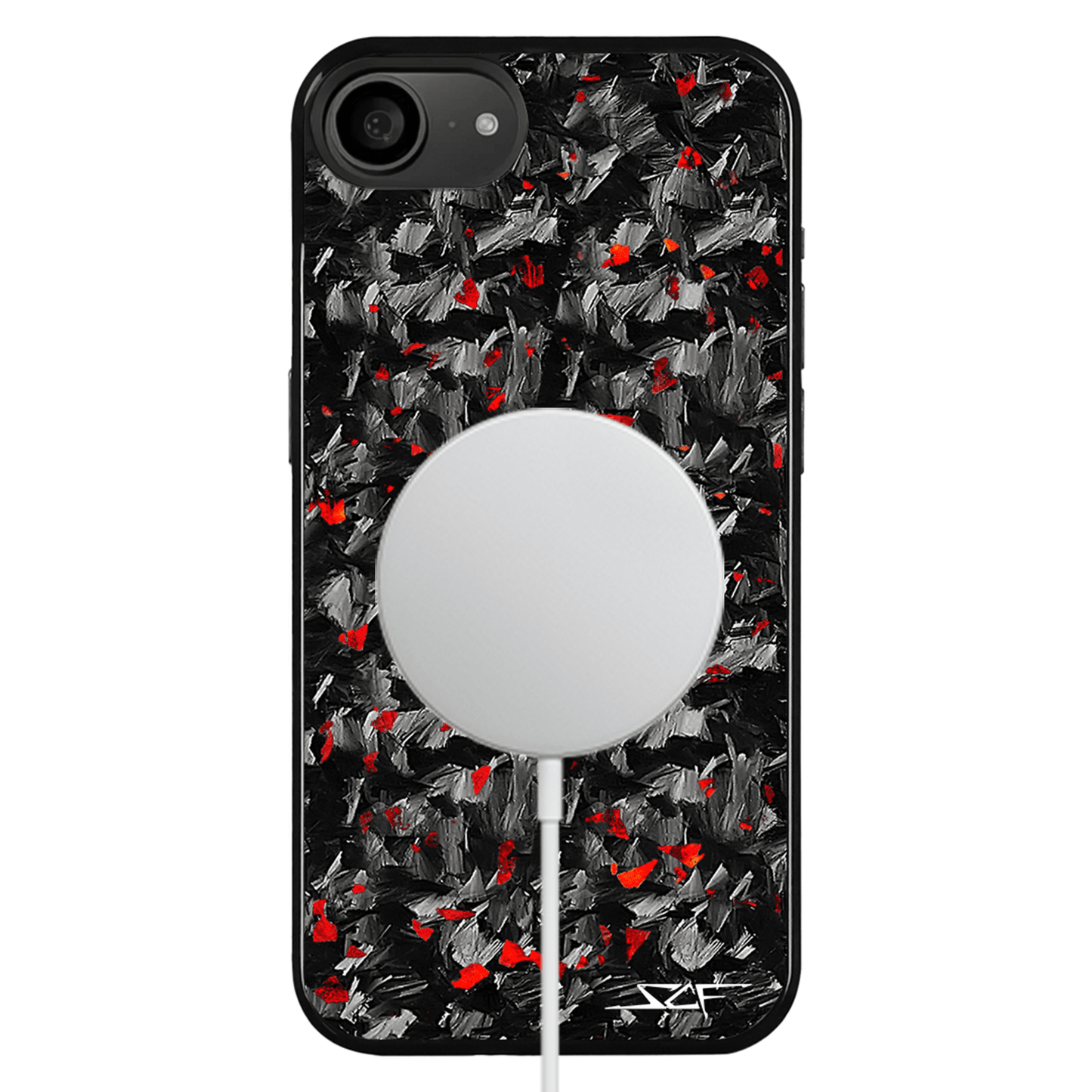 iPhone | Red Flake Real Forged Carbon Fiber Phone Case | CLASSIC Series