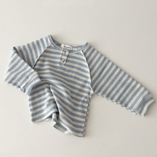Baby Striped & Polka Dot Pattern & Solid Color Loose Comfort Shirt